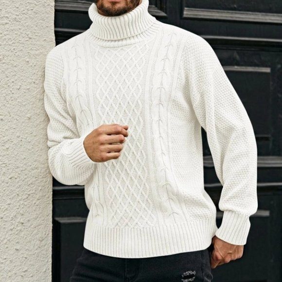. Other - White Mens Knit Sweater